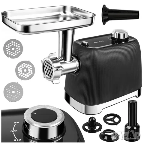 Eлектрическа месомелачка / Месомелачка с пълначка / Мелачка за месо 2400W – с реверс