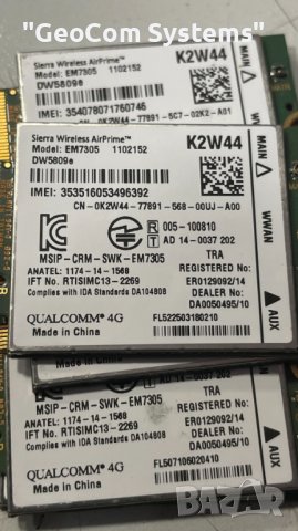 Dell Wireless 5809e 4G/LTE/GPS WWAN модул (K2W44), снимка 3 - Мрежови адаптери - 41805023