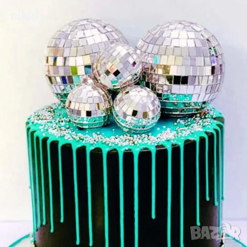 Лазер Диско топка за украса декор на торта или коледна елха и др, снимка 4 - Други - 23479865