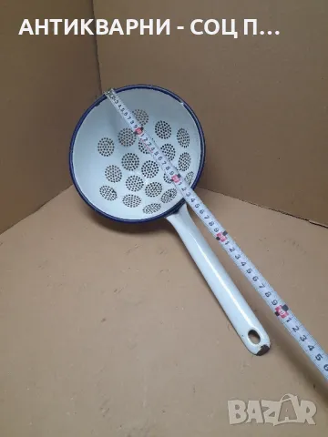 Соц Стар Емайлиран Гевгир., снимка 7 - Антикварни и старинни предмети - 48132508