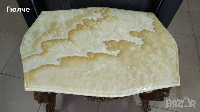 Барокова маса с мраморен плот, снимка 2 - Маси - 40105056