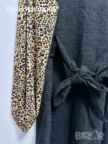 Сет от 3 оригинални маркови дрехи, къса рокля с дълъг ръкав и блузи пуловери размер 38 S-M, снимка 3 - Блузи с дълъг ръкав и пуловери - 48511556