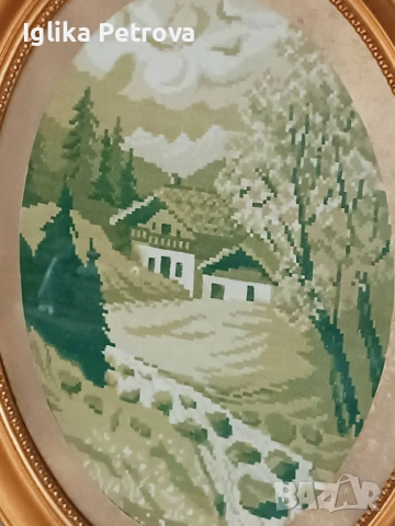 Гоблен Пролет в планинското пасище, снимка 9 - Гоблени - 53399211