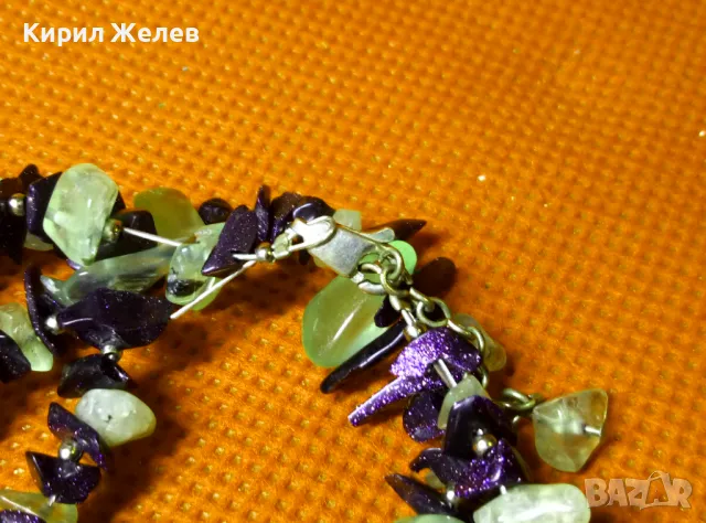 КРАСИВО СРЕБЪРНО КОЛИЕ СРЕБРО 925 с НАТУРАЛНИ КАМЪНИ АВАНТЮРИН и ПЛАНИНСКИ КРИСТАЛ 47277, снимка 6 - Колиета, медальони, синджири - 47282945