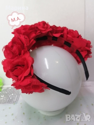 Обемна китка за глава, вариант 21, снимка 3 - Аксесоари за коса - 51724356