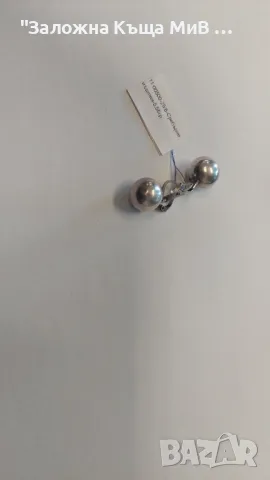сребърни обеци "топче", снимка 2 - Обеци - 49407981