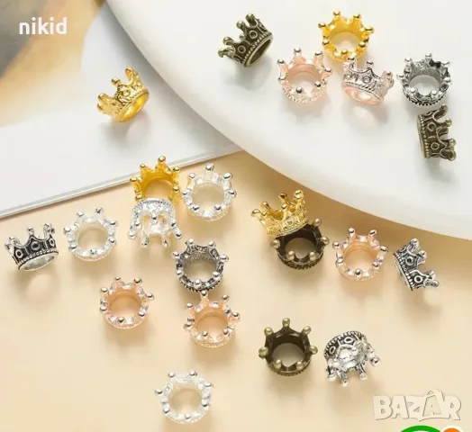 малка мини метална корона коронка коронки за украса декор ръчна изработка, снимка 2 - Други - 55945846