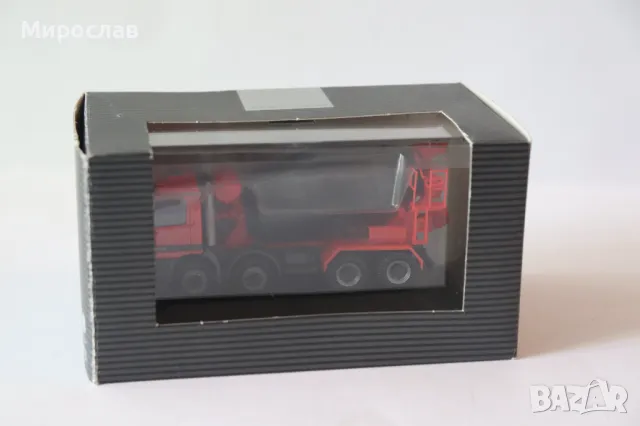 HERPA 1:87 H0 MERCEDES ACTROS КАМИОН БЕТОНОВОЗ МОДЕЛ, снимка 9 - Колекции - 50177395