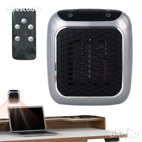 Мини вентилаторна печка 800W, Духалка, Нагревател, LED дисплей