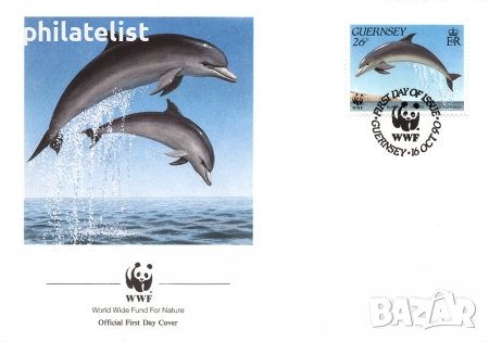 Гърнси 1990 4 броя FDC Комплектна серия - WWF, снимка 3 - Филателия - 38618639