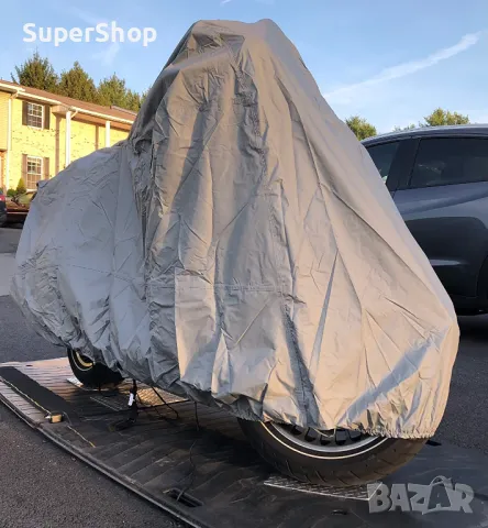 Здраво Ватирано Покривало За Мотор Мотоциклет Скутер брезент наметало, снимка 3 - Аксесоари и консумативи - 49532959