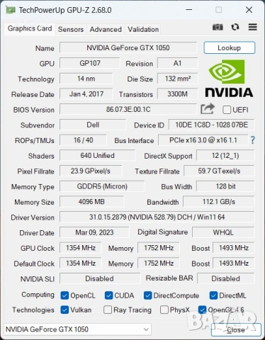 Лаптоп Dell XPS 15 9560 - 15.6" - i7-7700HQ 2.5Ghz/RAM 16GB/SSD 256GB/GeForce GTX 1050 4GB / Win 11, снимка 11 - Лаптопи за игри - 53731169