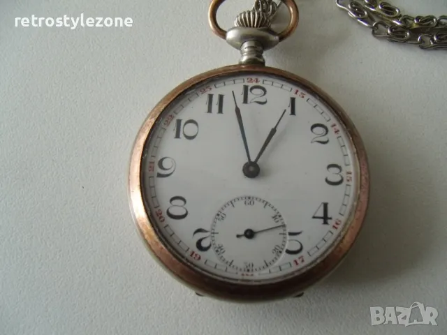 № 7921 стар джобен часовник  - механичен  - работещ / профилактиран /