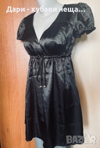 Черна рокля ONLY от сатен🍀❤️S,M,M/L❤️🍀арт.5015