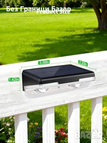 Нови 12 броя Соларни LED лампи за стълби ограда двор 3000K-6000K осветление, снимка 8 - Соларни лампи - 53815817