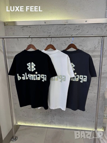 Balenciaga 🔹Мъжка Черна Тениска , снимка 2 - Тениски - 53699391