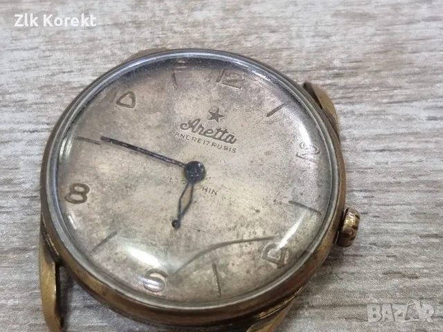 Ретро швейцарски часовник Aretta , снимка 3 - Мъжки - 55823100