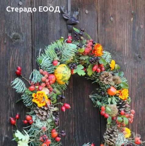 ЗАКАЧАЛКА ЗА ВЕНЕЦ С ЕЛЕНЧЕ, снимка 2 - Декорация за дома - 47840474