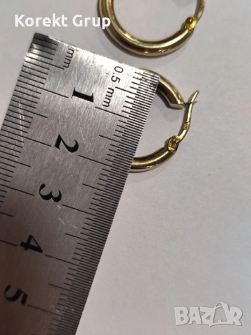 Златни обеци 14к женски, снимка 4 - Обеци - 52901256