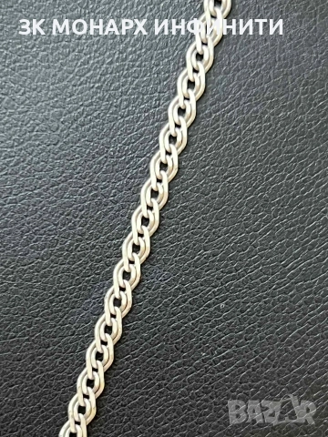 сребърен ланец , снимка 4 - Колиета, медальони, синджири - 52645726