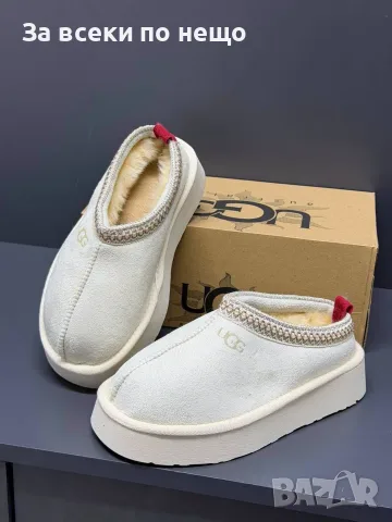 UGG Модни Дамски Зимни Чехли На Платформа С Пухкава Подплата И Стилен Кант - 4 Цвята Код SEM-754, снимка 5 - Чехли - 56115021