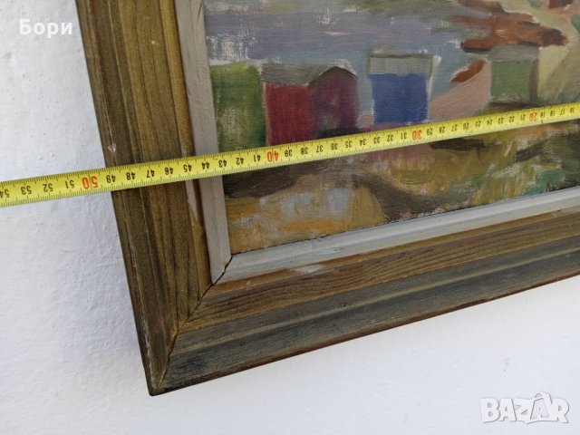 Стара картина платно/подписана/маслени бои /3, снимка 9 - Картини - 35724652