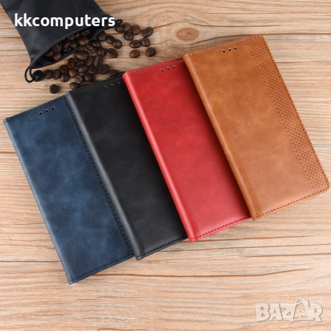 Oppo A5x 5G / 4G Retro Texture Wallet Калъф и Протектор, снимка 10 - Калъфи, кейсове - 52978318