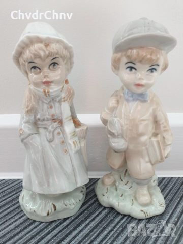 Sanbo Valencia статуетки 19см/2бр чифт/малка САНБО Валенсия испанска порцеланова фигура деца с шапки