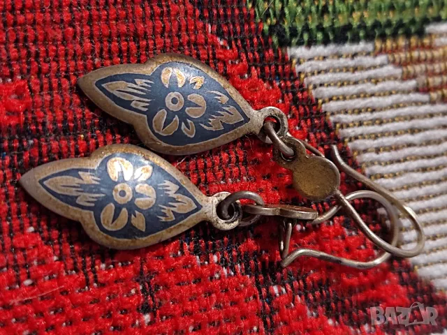 Руски обеци с ниело, снимка 1