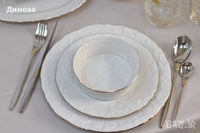 Сервиз за храна лукс , снимка 3 - Сервизи - 46672686