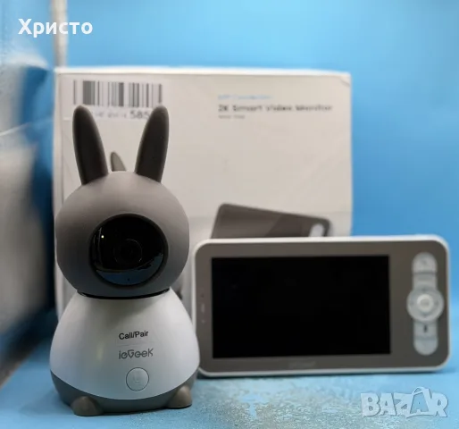 Бебефон ieGeek Baby 1T, 2K Smart Video Monitor, 5” HD дисплей, Night Vision, Two-Way Audio, снимка 2 - Бебефони - 56135894