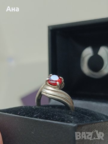 Красив сребърен пръстен с естествен камък #ДЮ, снимка 3 - Пръстени - 44327126