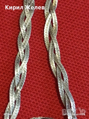 Сребърно колие с змийска плетка елегантен стилен дизайн ювелирна изработка 38387, снимка 7 - Колиета, медальони, синджири - 53411247