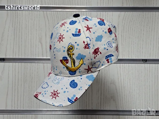 Нова детска шапка с козирка с Котва, моряшка, снимка 3 - Шапки, шалове и ръкавици - 47678721