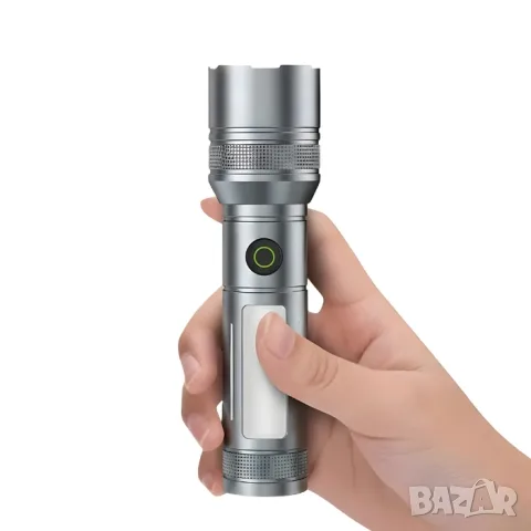 Акумулаторен LED фенер 10W със странична сигнална светлина, снимка 2 - Аксесоари и консумативи - 55865230