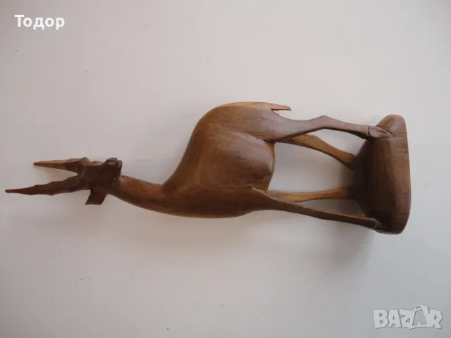 Дървена фигура пластика антилопа газела , снимка 12 - Декорация за дома - 50254795