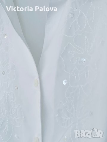 Красива бяла риза/блуза ERFO Германия, снимка 17 - Ризи - 41517870