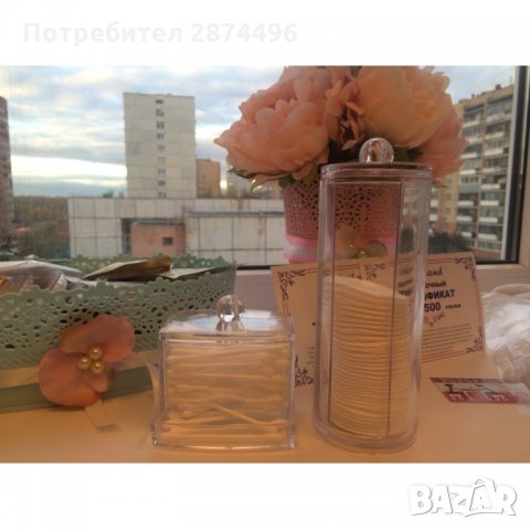 1710 Диспенсър за памучни тампони и клечки за уши, снимка 4 - Други - 34658545