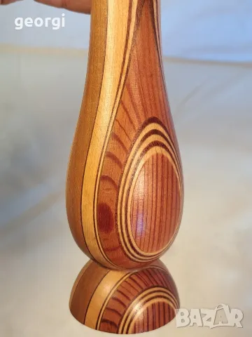 немска дървена ваза 24/5, снимка 6 - Вази - 49595814