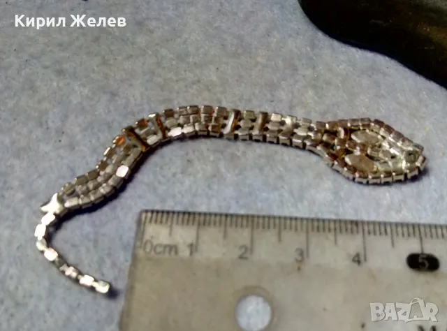 ИНТЕРЕСНА ПОСРЕБРЕНА ГЪВКАВА АРТ ФИГУРКА ЗМИЯ УКРАШЕНИЕ За КОЛЕКЦИЯ с КРИСТАЛЧЕТА 39767, снимка 9 - Колекции - 48842228