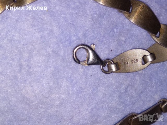 КРАСИВО ДИЗАЙНЕРСКО МАРКОВО ФЕШЪН АРТ СРЕБЪРНО КОЛИЕ ЛАНЕЦ СРЕБРО 925 ЧАСТ от КОМПЛЕКТ 25870, снимка 11 - Колиета, медальони, синджири - 41741056