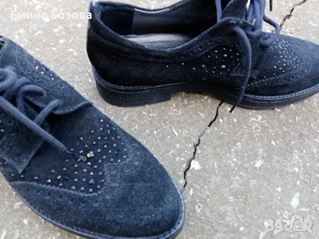 велурени обувки Andrea Morelli, снимка 2 - Други - 49468627