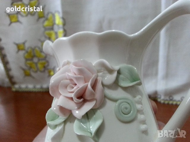 Български костен порцелан латиера каничка, снимка 2 - Антикварни и старинни предмети - 41646656