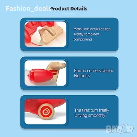 Нова дървена Играчка самолет за деца звук и светлина аеронавтика подарък, снимка 5 - Образователни игри - 42003052