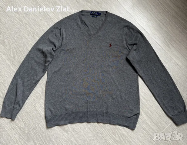 Оригинален мъжки пуловер Polo Ralph Lauren Pima Cotton (Размер M)
