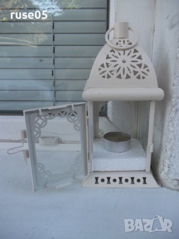 Свещник фенер бял нов, снимка 2 - Други стоки за дома - 42526690