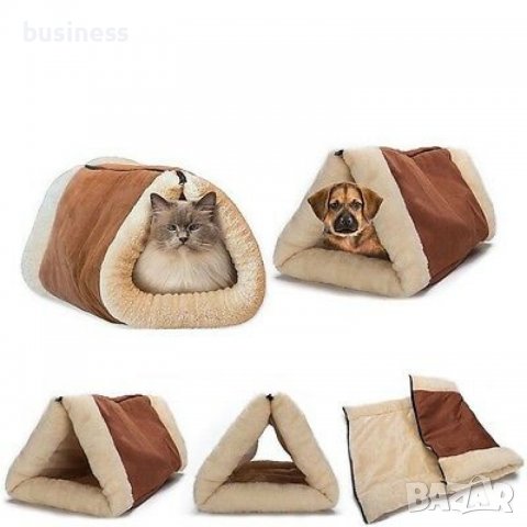 Легло и къщичка тунел за котки и домашни любимци Kitty Shack 2 в 1, снимка 4 - За котки - 38665982