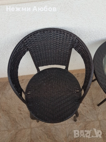 Ратанови столове и маса, снимка 2 - Градински мебели, декорация  - 51457326