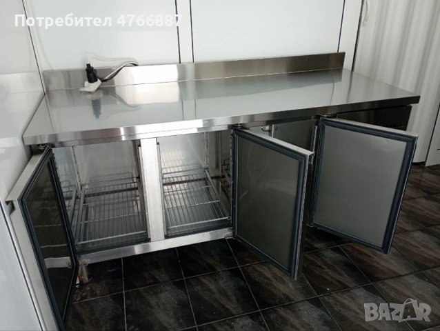 Хладилна маса, пицарска - 1,8 м x 0,7 м - с 3 врати - от -2 до +10’C, снимка 6 - Обзавеждане на кухня - 53850806