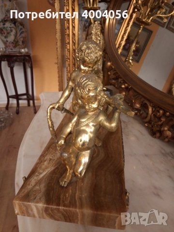 Каминен часовник, снимка 5 - Антикварни и старинни предмети - 53574216